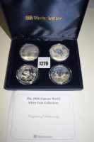 Lot 1279 - A set of four silver coins for the 2006 Famous...