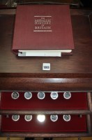 Lot 1303 - A cased set of Franklin Mint sterling silver...