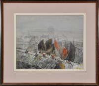 Lot 91 - George Edward Horton (1859-1950) ''FISH QUAY''...
