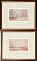 Lot 96 - George Edward Horton (1859-1950) STORMY BEACH...