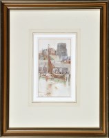 Lot 97 - George Edward Horton (1859-1950) A DUTCH BARGE...