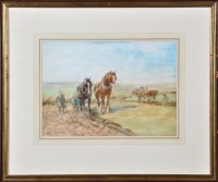 Lot 122 - David Thomas Robertson (1879-1952) ''PLOUGHING'...