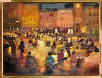 Lot 193 - David Atkins (Contemporary) ''PIAZZA DEL CAMPO...