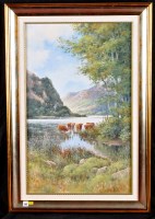 Lot 203 - Joe Hush (b.1951-) HIGHLAND LANDSCAPE WITH...