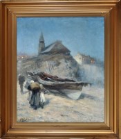Lot 297 - Robert Jobling (1841-1923) ''CULLERCOATS...
