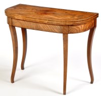 Lot 1217 - A Regency mahogany D-shaped turnover swivel...