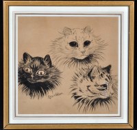 Lot 185 - Louis Wain (1860-1939) ''Three Persians''...