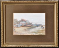 Lot 221 - Joseph Jobling (1869-1930) Cullercoats beach,...