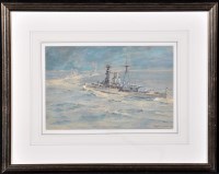 Lot 256 - Frank Watson Wood, snr. (1862-1953) ''HMS...