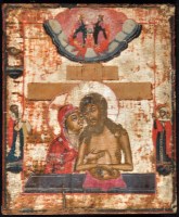 Lot 371 - Russian School An ikon depicting the risen...