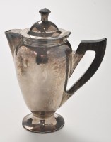 Lot 841 - A George VI coffee pot, by J.J.T., Sheffield...