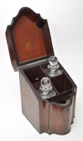 Lot 1183 - A George III inlaid mahogany serpentine...