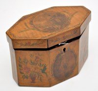 Lot 1187 - An early 19th Century satinwood octagonal tea...