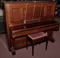 Lot 1349 - A C. Bechstein, Berlin, walnut cased upright...