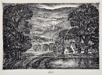 Lot 165 - Robin Tanner (1904-1988) Mountainous landscape...