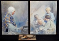 Lot 179 - Adam Stanley Wood (1903-1934) Portrait studies...