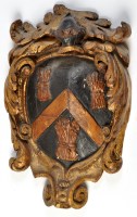 Lot 368 - An early 18th Century parcel gilt and painted...