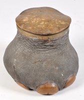 Lot 418 - An early 20th Century taxidermy elephants foot,...