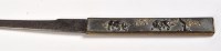 Lot 438 - A Japanese kogai, the single edge signed blade...