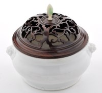 Lot 544 - Blanc-de-chine censer, probably Dehua, of...