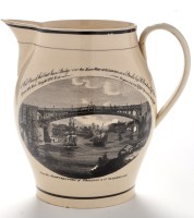 Lot 839 - An 18th Century creamware jug, by John...