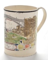 Lot 844 - A late 18th Century Sunderland creamware...