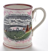 Lot 865 - A 19th Century Sunderland lustre frog tankard,...