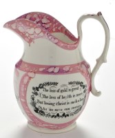 Lot 872 - A 19th Century Sunderland lustre ewer,...