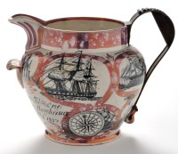 Lot 894 - A large 19th Century Sunderland luster jug,...