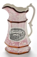 Lot 911 - A 19th Century Sunderland lustre ewer, of...
