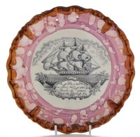 Lot 945 - A 19th Century Sunderland lustre circular...