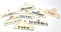 Lot 975 - *Two Wedgwood creamware liquor bin labels,...
