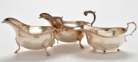 Lot 1038 - A pair of Elizabeth II sauce boats, by Roberts...