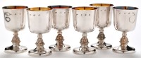 Lot 1058 - A set of six Elizabeth II goblets, by Reid &...