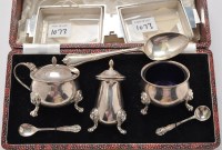 Lot 1073 - A pair of George VI butter dishes, by Walker &...