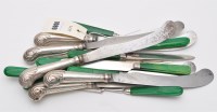 Lot 1089 - Six George III fruit knives, by Michael...