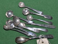Lot 1098 - Ten George III and later salt and mustard...