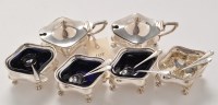 Lot 1107 - A George V condiment set, various maker's...