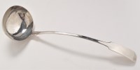 Lot 1111 - A George IV soup ladle, by J.L., Edinburgh...
