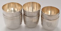 Lot 1112 - Nine tumbler cups, various London dates and...