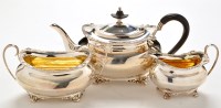 Lot 1115 - An Edwardian three-piece tea service, by Atkin...