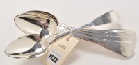 Lot 1132 - Six George IV tablespoons, by Alexander...