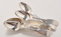 Lot 1134 - Six Victorian dessert spoons, by Reid & Sons...