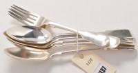 Lot 1137 - Four Edwardian tablespoons, by Holland,...