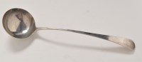 Lot 1143 - A George III soup ladle, by Thomas Northcote,...