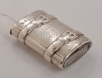 Lot 1148 - A Victorian silver suitcase pattern vesta, by...