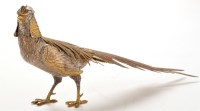 Lot 1172 - A Continental gilt white metal pheasant...
