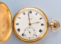 Lot 1175 - Limit: a gentleman's 18ct. gold cased crown...