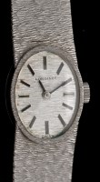 Lot 1178 - Longines: a 9ct. white gold ladies cocktail...