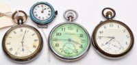 Lot 1187 - A plated crown wind Jaeger LeCoultre military...
